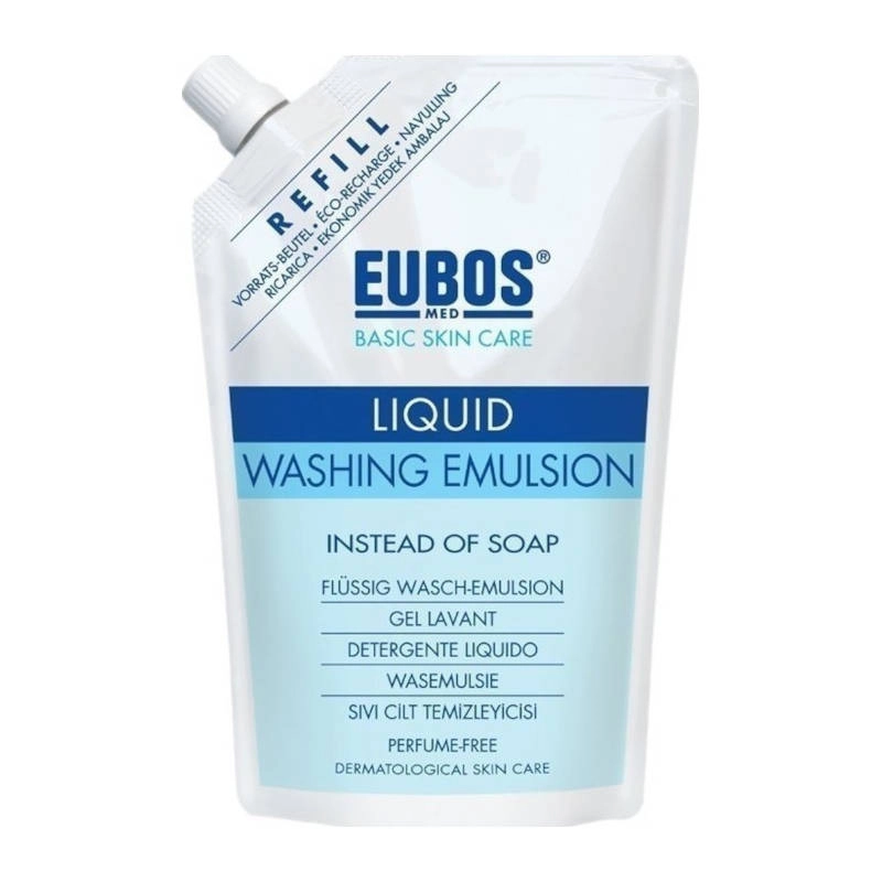 EUBOS Refill Blue Υγρό Καθαρισμού για τον Καθημερινό Καθαρισμό και την Περιποίηση Προσώπου και Σώματος, 400ml 1